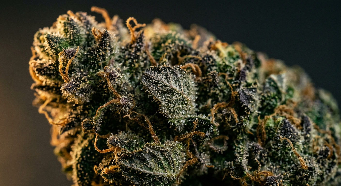 Cannabis flower macro photography